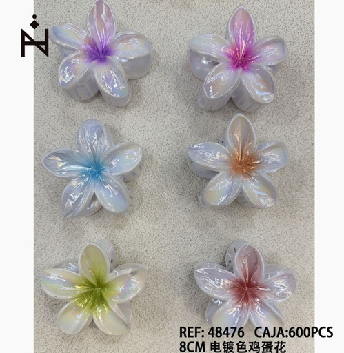 [8434832484769] Pack de 12 pinzas de pelo flor - Accesorios para el cabello y pinzas decorativas