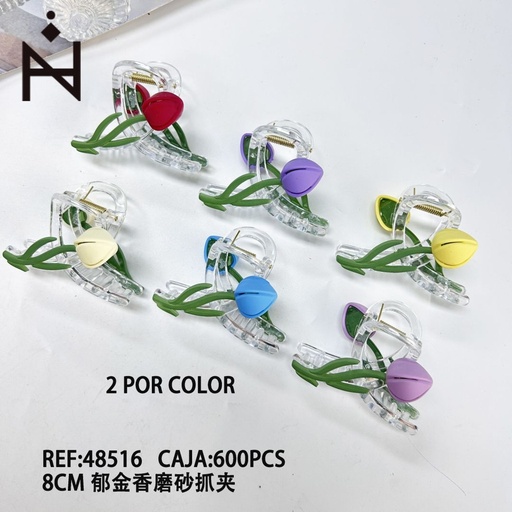[8434832485162] Pack de 12 pinzas de pelo flor - Accesorios para el cabello y pinzas decorativas