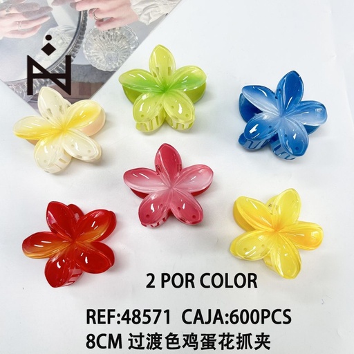 [8434832485711] Pack de 12 pinzas de pelo flor - Accesorios para el cabello y pinzas decorativas