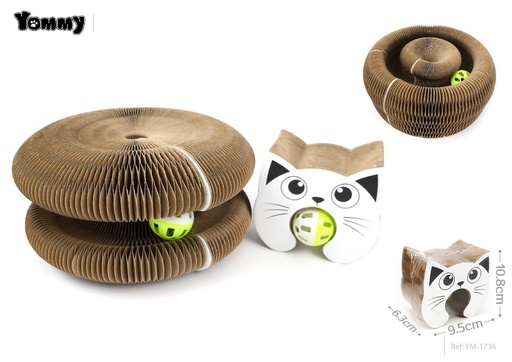 [YM1736] Rascador diseño acordeón para gato 10.8x9.5x6.3cm - Rascadores para gatos