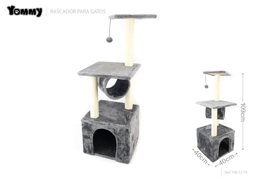 [YM5179] Rascador para gatos nuevo 40x40x109 cm - Mobiliario para gatos