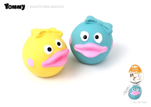 [YM7889] Juguete en forma de pato de látex para mascotas 5 cm - Juguetes masticables para gatos