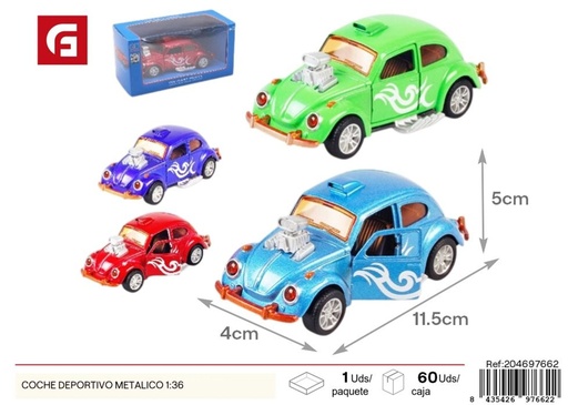[204697662] Coche deportivo metálico 1:36 - Juguete de vehículo coleccionable