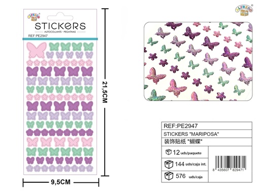 [PE2947] Stickers mariposa 9.5x21.5 cm - Novedades y decoración