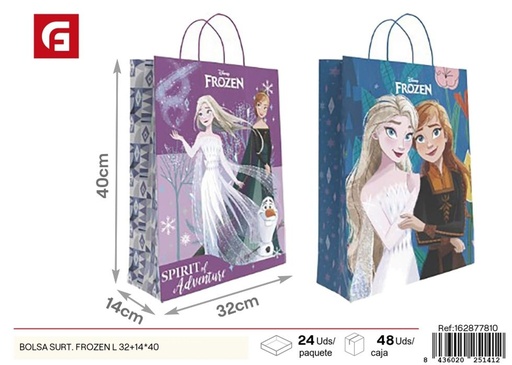 [162877810] Bolsa surtida Frozen L 32+14*40 cm 24 unidades - Bolsas de regalo