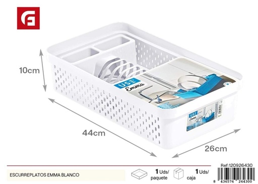 [120926430] Escurridor de platos Emma blanco - Plásticos de cocina y almacenamiento