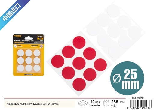[09993] Pegatina adhesiva doble cara 25 mm - Herramientas de ferretería