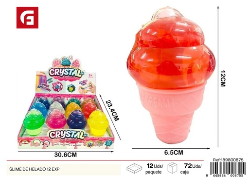 [189800875] Slime de helado en 12 colores - Juguetes de slime y manualidades