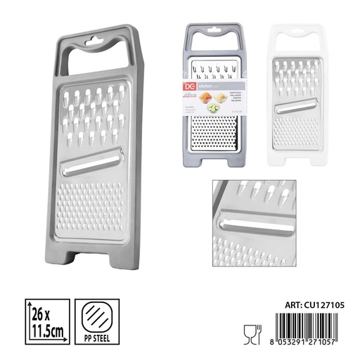 [0242913] Rallador multifuncional de acero inoxidable 26x11.5 cm - Utensilios de cocina y ralladores