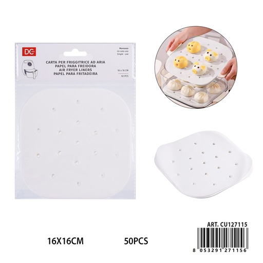 [0242900] Papel para freír aire redondo 20 cm 50pz - Accesorios de cocina