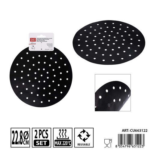 [0240306] Papel para freidora de aire 22,8 cm 2 piezas - Accesorios de cocina y protección