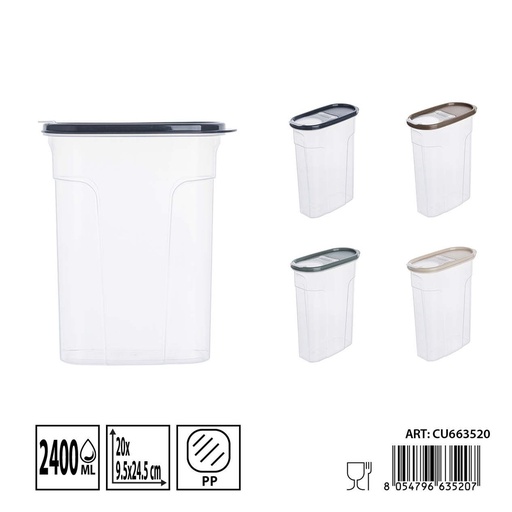 [0244869] Contenedor para alimentos 2400 ml - Almacenamiento plástico y recipientes