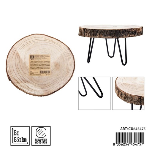 [0239769] Base decorativa con soporte de madera 23X13.5X3 cm - Accesorios de cocina y madera
