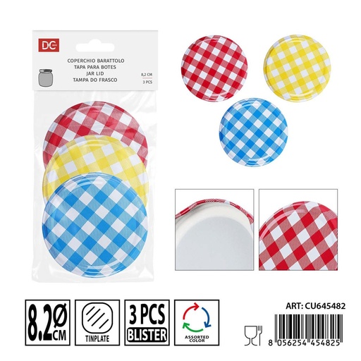 [0240284] Tapas de metal para botes 82 mm - Accesorios de cocina y almacenamiento