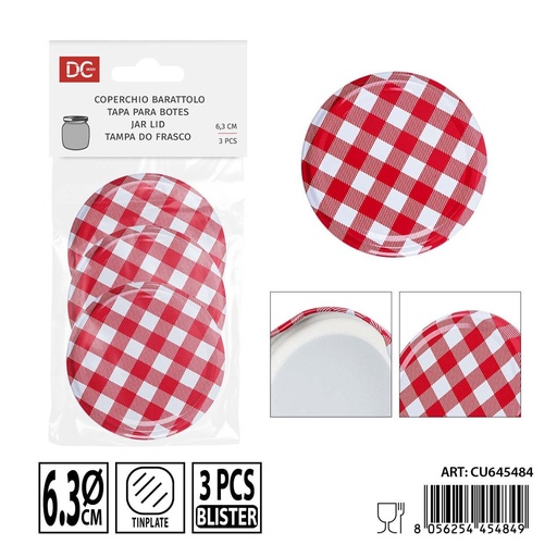 [0240286] Tapas de metal para botes 63 mm - Accesorios de cocina y almacenamiento
