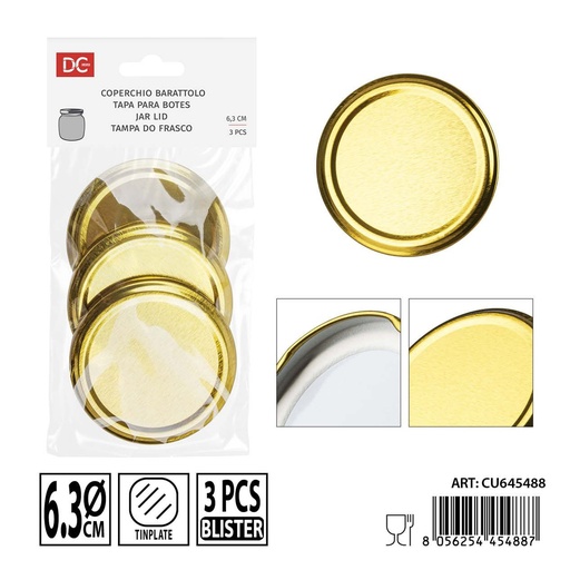 [0240290] Tapas de metal para botes 63 mm - Accesorios de cocina y almacenamiento