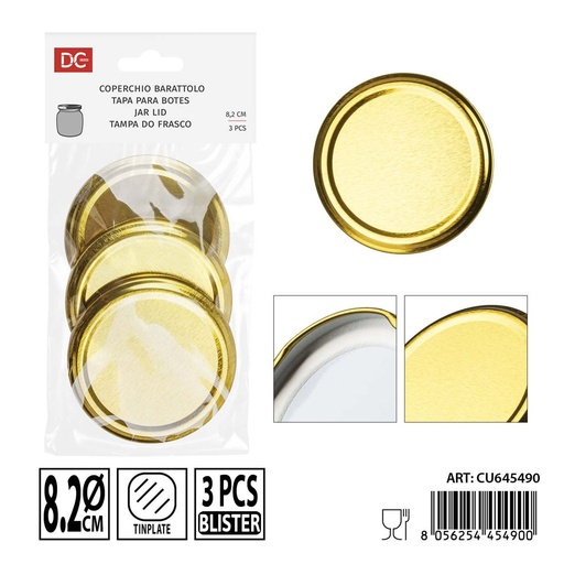 [0240292] Tapas de metal para botes 82 mm - Accesorios de cocina y almacenamiento