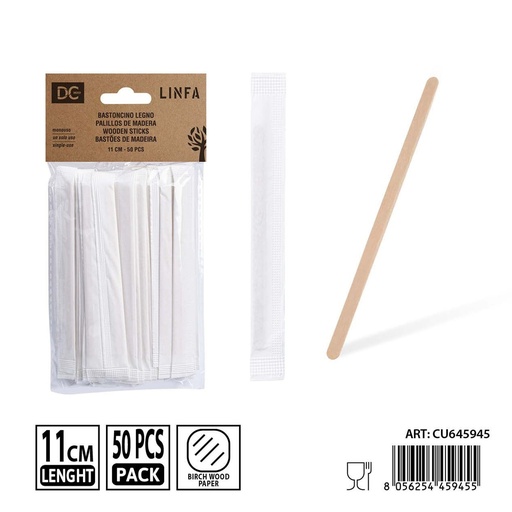 [0242182] Palitos para café 50 piezas 11 cm - Accesorios de cocina