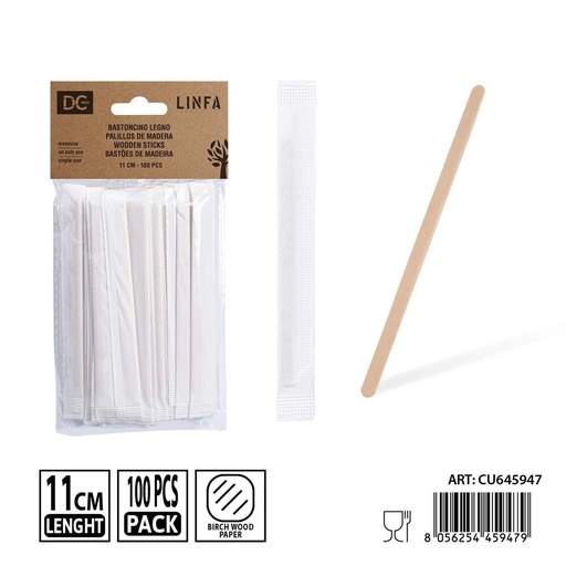 [0242184] Palitos para café 100 piezas 11 cm - Accesorios de cocina