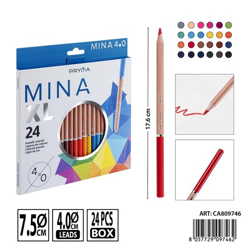 [0241938] Lápiz de color 4.0 (24 unidades) - Materiales de pintura