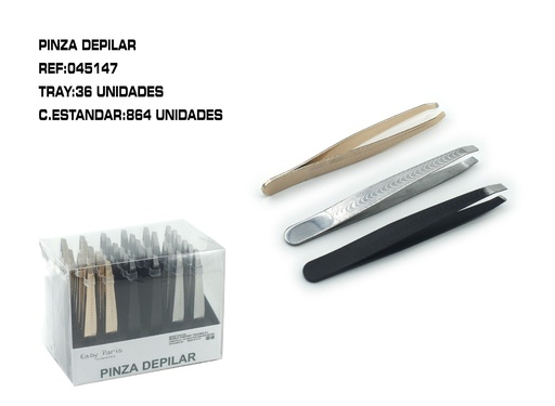 [045147] Pinza depilar 36 unidades - Herramientas de depilación