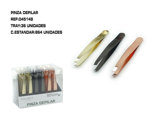 [045148] Pinza depilar 36 unidades - Herramientas de depilación
