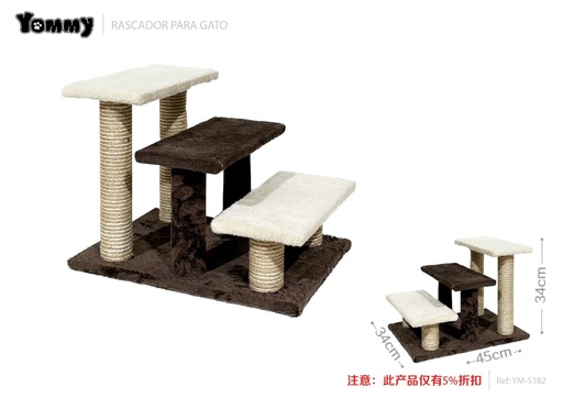 [YM5182] Rascador para gatos en tres colores 45x34x34 cm - Muebles para gatos y rascadores