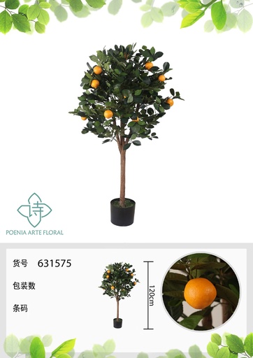 [631575] Planta artificial de Naranjo de 120 cm - Decoración botánica
