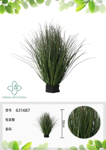 [631687] Mata de hierba artificial de 50 cm - Decoración botánica