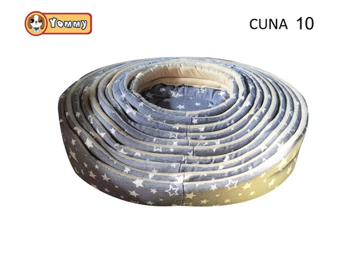 [YM2978J] Cuna de perro de rayas en blanco y negro de 10 piezas 68x58x16 cm - Accesorios para mascotas