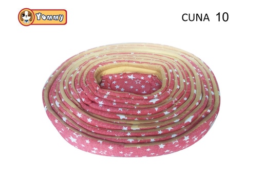 [YM2978H] Cuna de perro de lona con estrellas rosas de 10 piezas 68x58x16 cm - Accesorios para mascotas