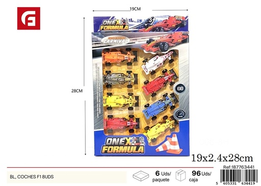 [187763441] Set de 8 coches de Fórmula 1 de juguete - Juguetes de vehículos
