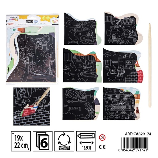 [0242633] Libro de scratch 19x22 cm 6FF - Material de manualidades