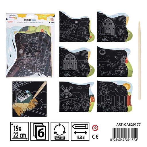 [0242636] Libro de scratch 19x22 cm 6FF - Material de manualidades