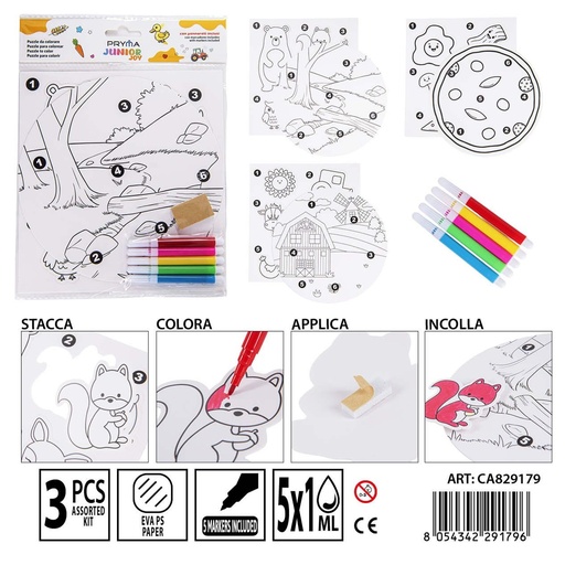 [0242638] Puzzle para colorear con marcador 18.5x20 cm - Actividades de manualidades
