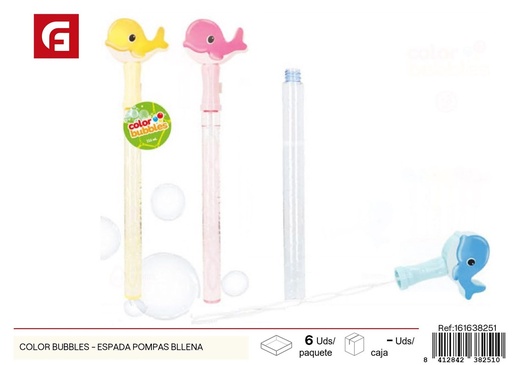 [161638251] Espada de pompas de ballena Color Bubbles - Juguete para burbujas y diversión acuática