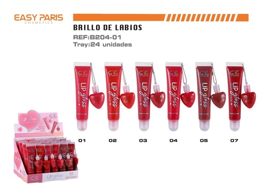 [B204-01] Brillo de labios + mini gloss 24 unidades - Cosméticos y maquillaje