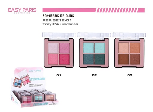 [S212-01] Sombra de ojos 24 unidades - Cosméticos y maquillaje