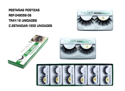 [049059-06] Pestanas postizas 3D 12 unidades - Belleza y cuidado personal