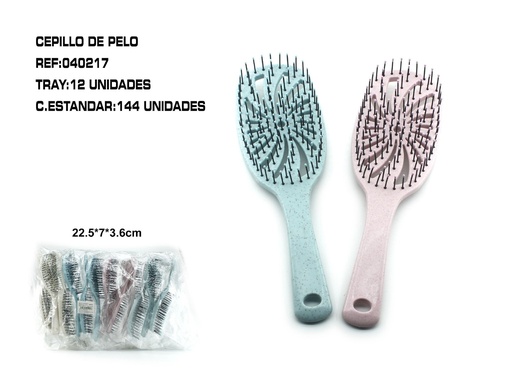 [040217] Cepillo anti-enredos 22.5x7x3.6cm (12 unidades) - Cepillos para el cabello