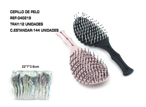 [040219] Cepillo anti-enredos 22x7x3.6cm (12 unidades) - Cepillos para el cabello