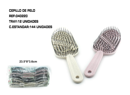[040220] Cepillo anti-enredos 23.5x8x3.6cm (12 unidades) - Cepillos para el cabello