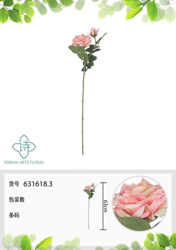 [631618.3] Rosa de fortuna artificial de 63 cm - Decoración floral