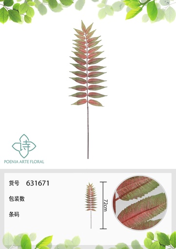 [631671] Rama de árbol chufa artificial de 72 cm en tonos otoñales - Decoración floral