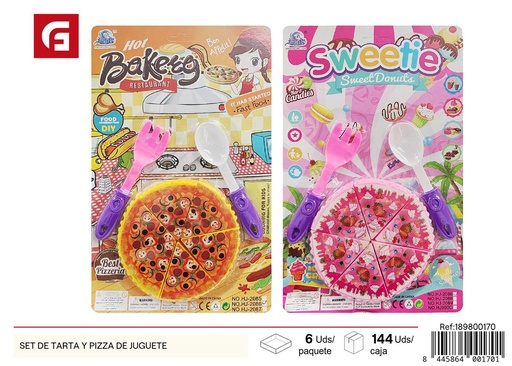 [189800170] Set de tarta y pizza de juguete - Juguetes de cocina y diversión