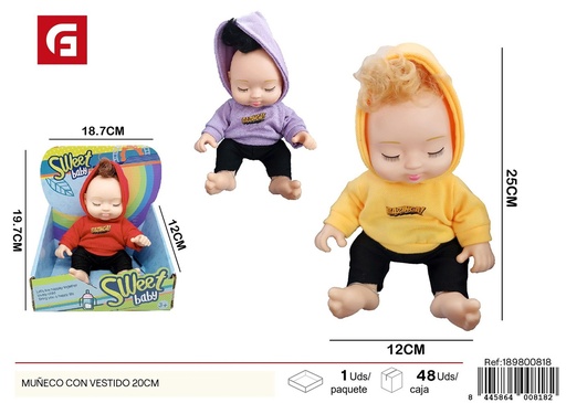 [189800818] Muneco con vestido de 20 cm - Juguetes para niñas y muñecas
