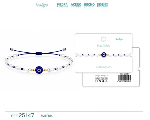 [25147] Pulsera hecha a mano con hilo - Joyas artesanales