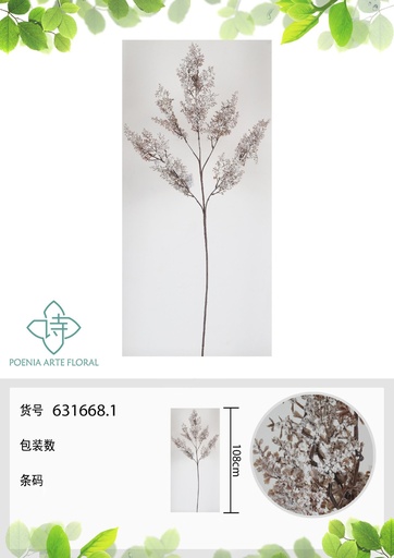 [631668.1] Rama de flores secas estilo pintura al óleo 108 cm - Decoración floral y manualidades