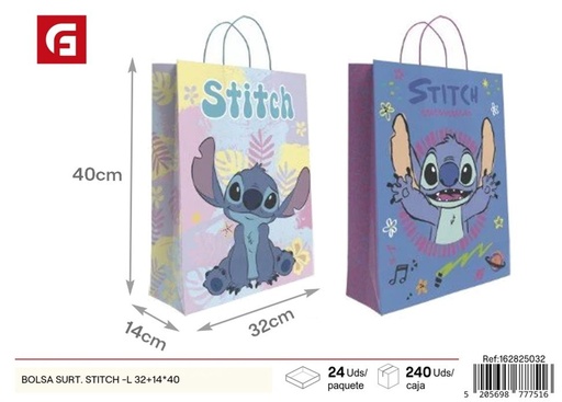 [162825032] Bolsa surtida Stitch L 32+14*40  - Regalos y empaques