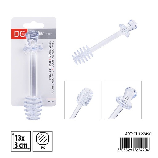 [0243722] Cucharita acrílica para miel de 13x3 cm - Utensilios de cocina